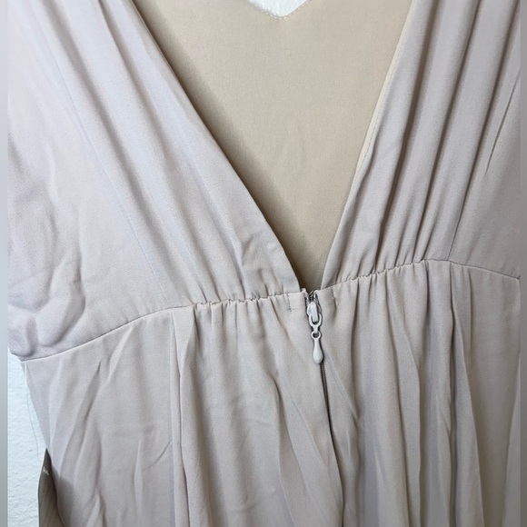 Show Me Your Mumu Jenn Maxi Dress in Cream Show Me the Ring Crisp Size L - Picture 9 of 14